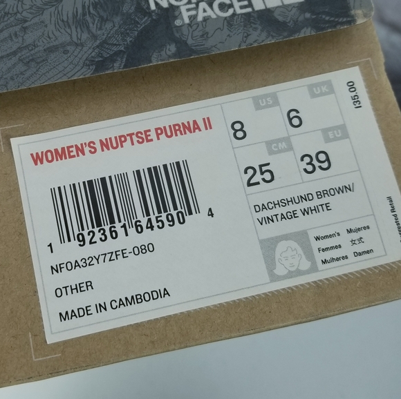 The north face Nuptse Purna II boots brown new size 10 - Picture 11 of 14